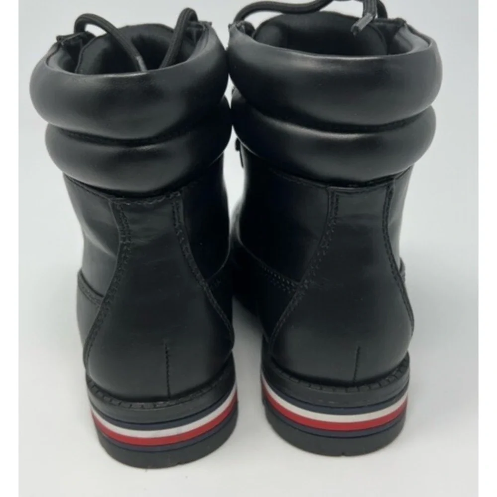 New Women's Tommy Hilfiger Size 6‎ Melise Combat Black Ankle Lace Booties Casual